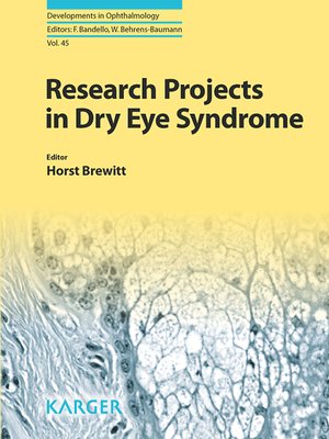 cover image of Research Projects in Dry Eye Syndrome
